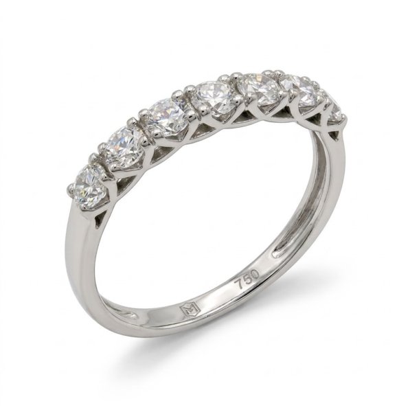 Anello riviera in oro sette pietre