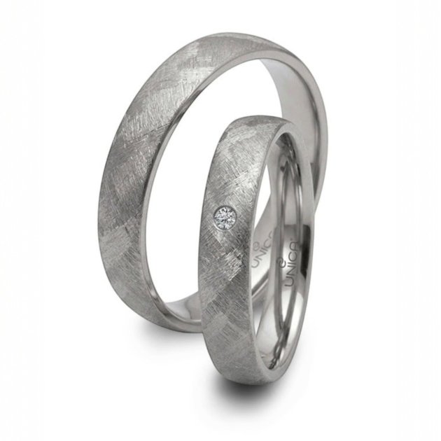 Fedi in zirconio naturale texture incrociata ZF624