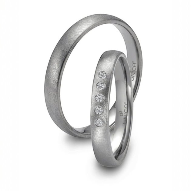 Fedi zirconio naturale satinato