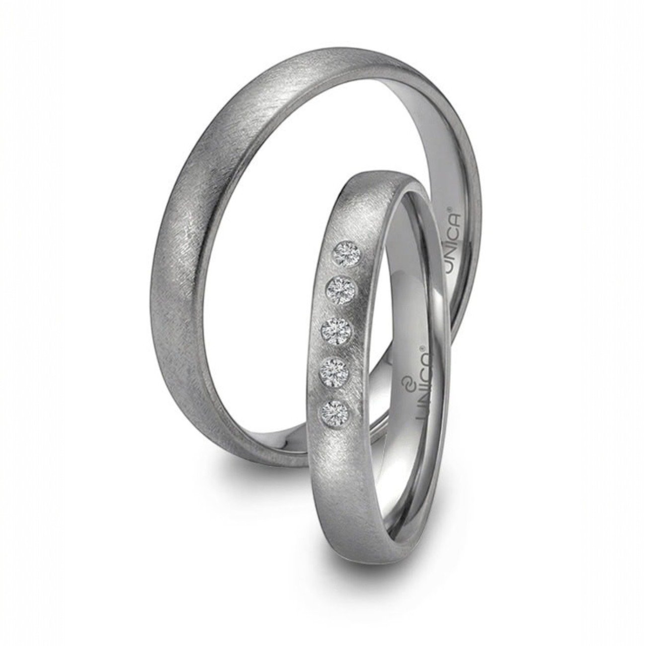 Fedi zirconio naturale satinato