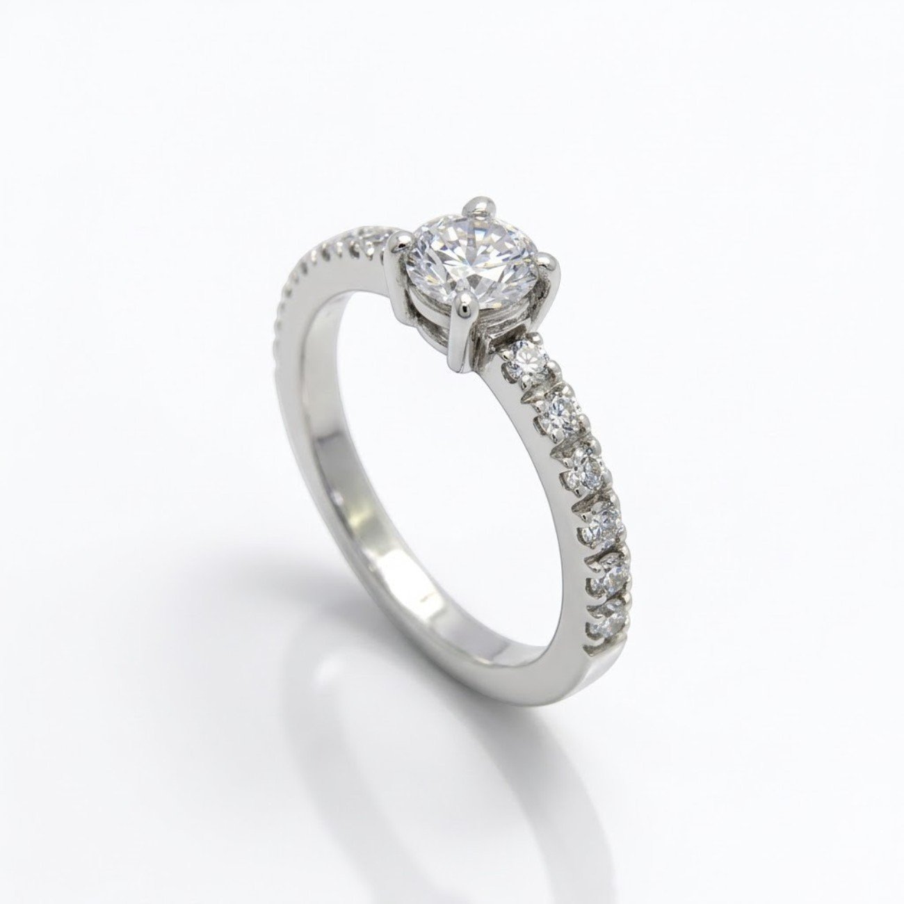 Fedina anello solitario in argento 925