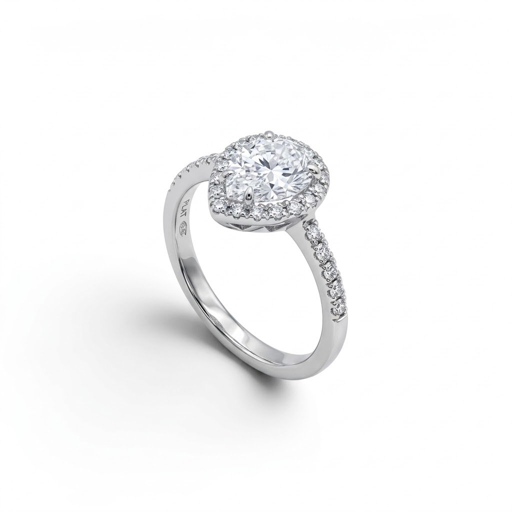 Anello goccia bianco incolore in argento 925