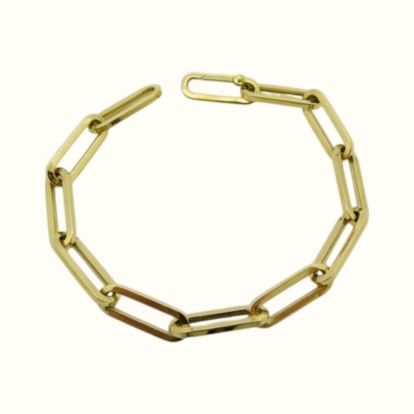Bracciale moda catena in oro giallo 18 ct