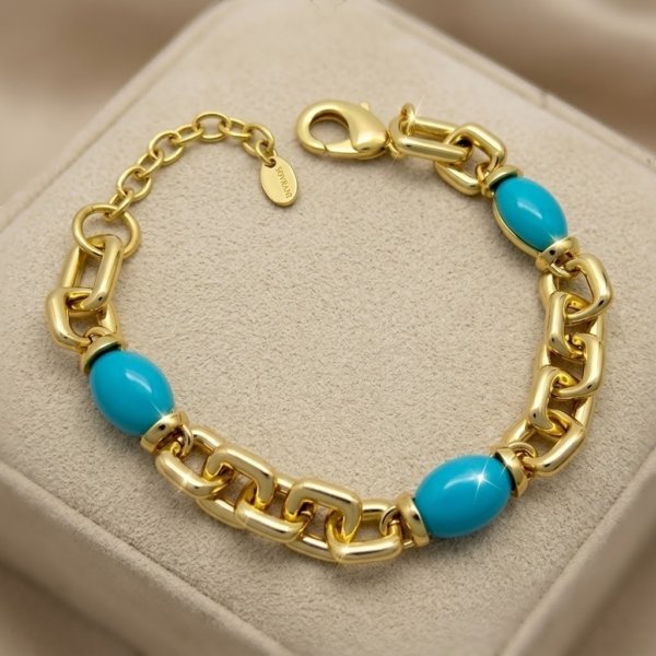 Bracciale Sovrani turchese oro