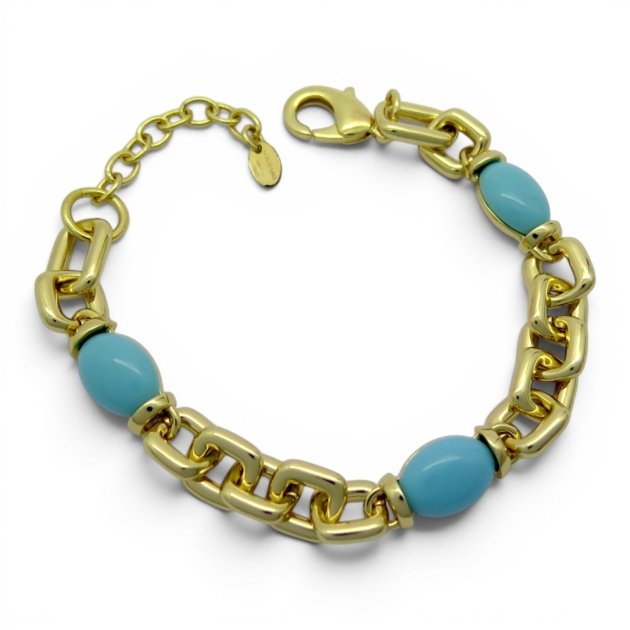 Bracciale Sovrani turchese oro