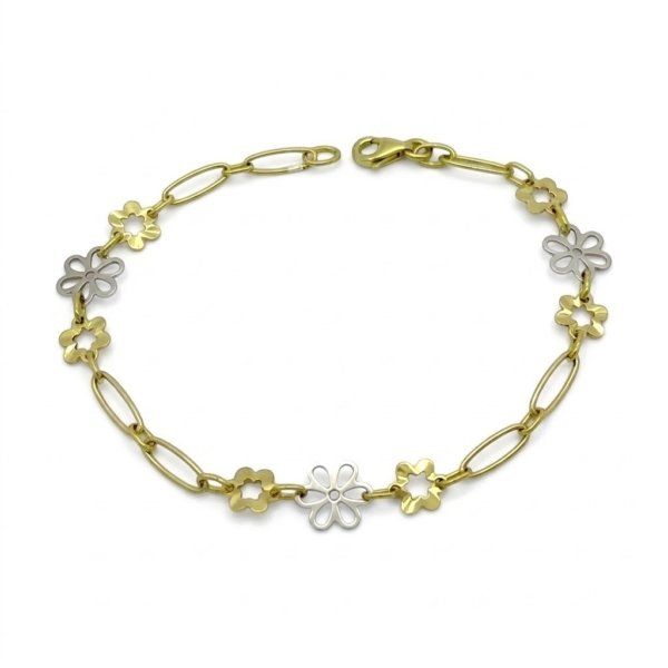 Bracciale fiori in oro 18 ct