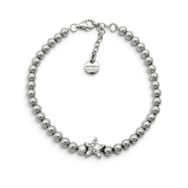 Bracciale stella luminosa sfere argento 925
