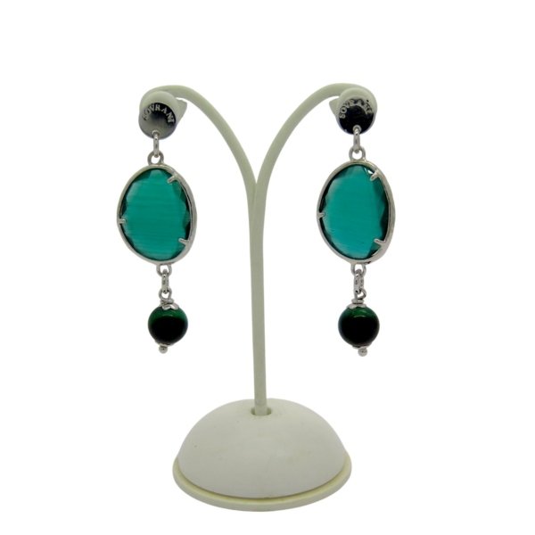 Orecchini pendenti cristalli verdi Sovrani Bijoux