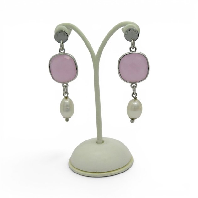 Orecchini pendenti quarzo rosa Sovrani Bijoux