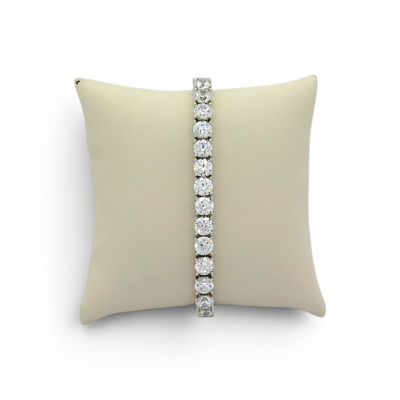 Bracciale tennis 6 mm in argento 925 rodio