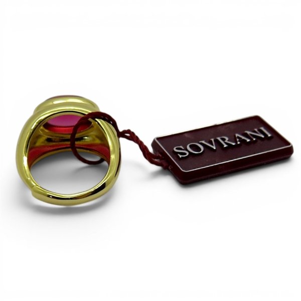 Sovrani Anello pietra rossa Cabochon ovale J8277