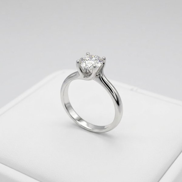 Anello solitario pietra moissanite in argento 925