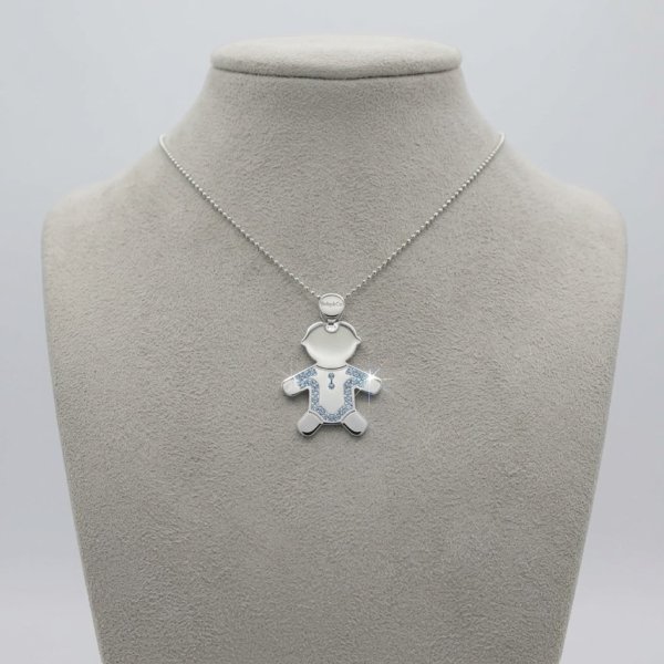Collana bimbo pietre azzurre Jack e co in argento 925