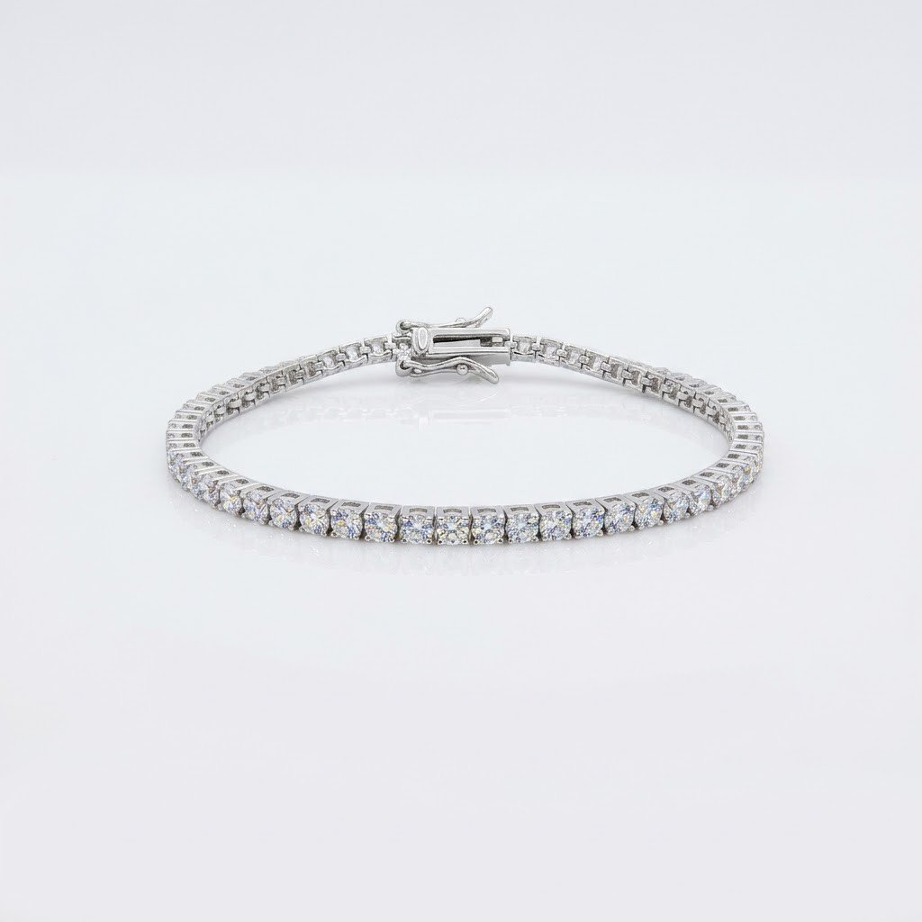 tennis bracciale donna in argento e zirconi cubici