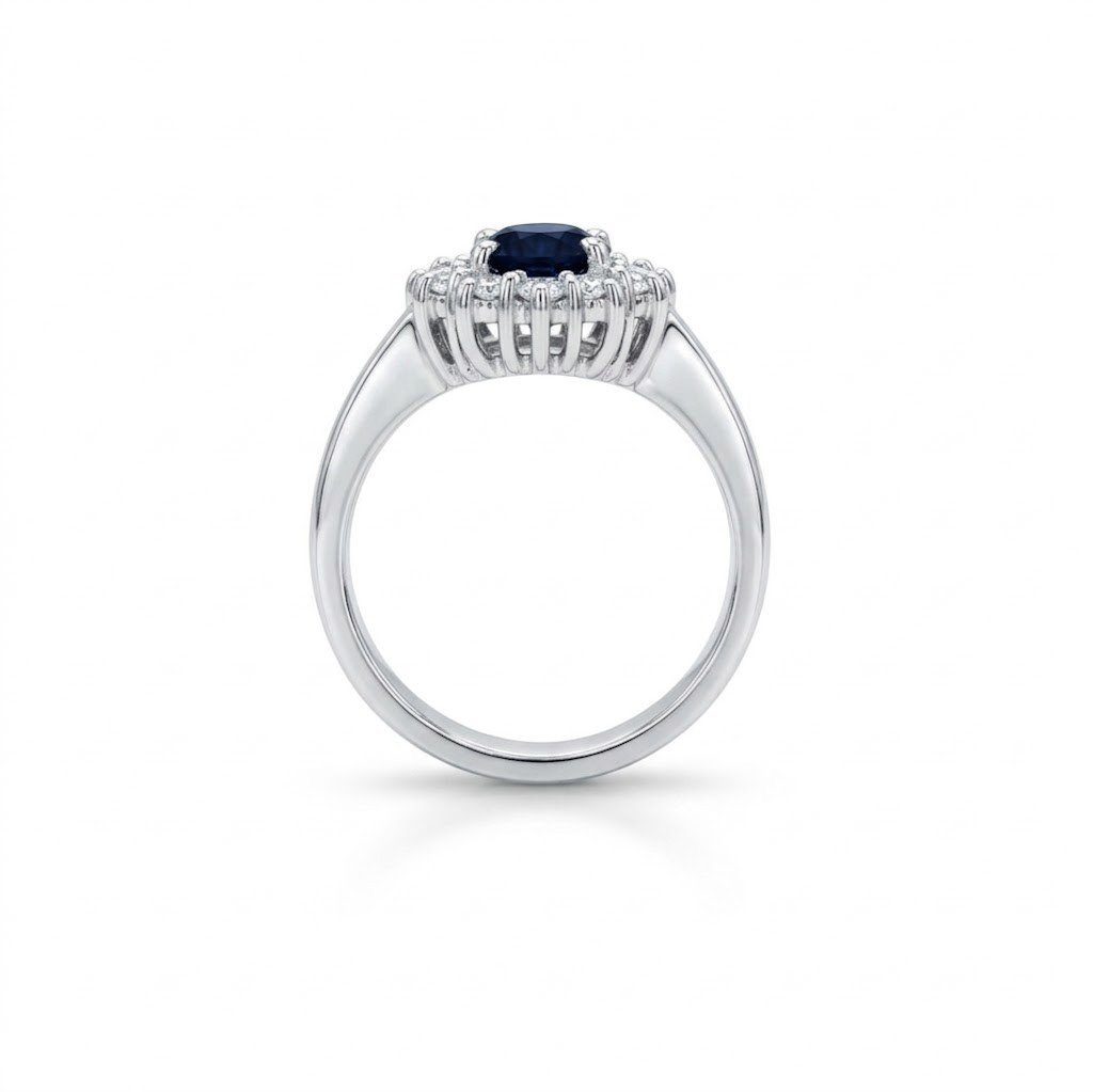 Anello contorno blu Kate Argento 925 Gioielleria in argento
