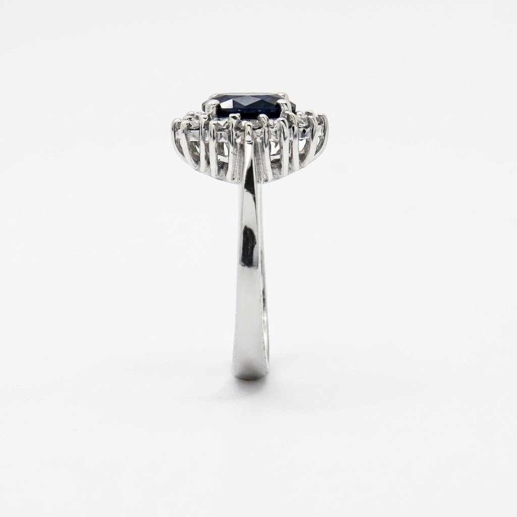 Anello contorno blu Kate Argento 925 Gioielleria in argento