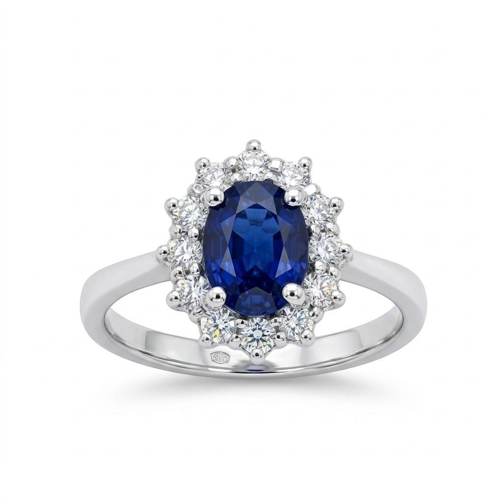 Anello contorno blu Kate Argento 925 Gioielleria in argento