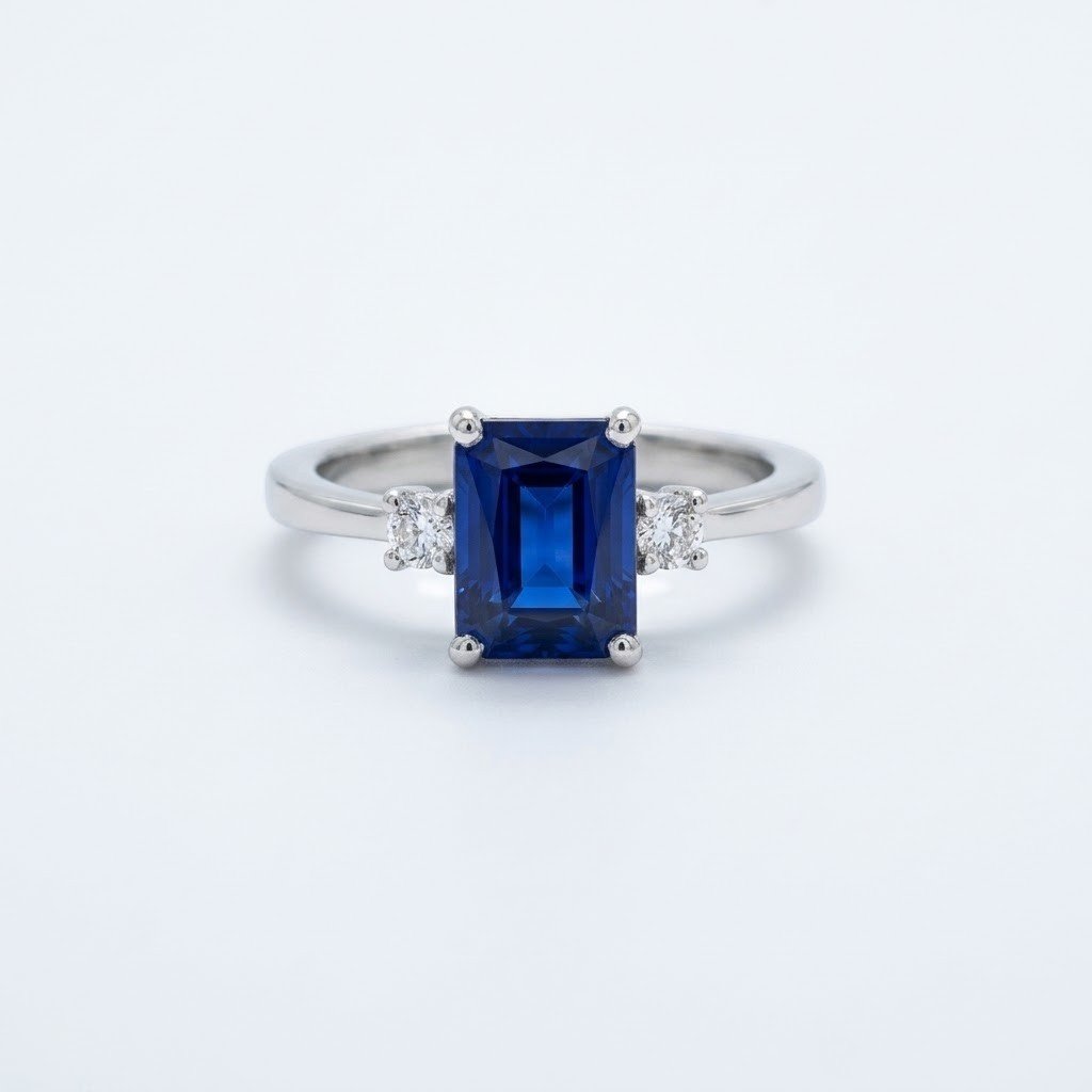 Anello easy centro blu in Argento 925 Gioielli in argento