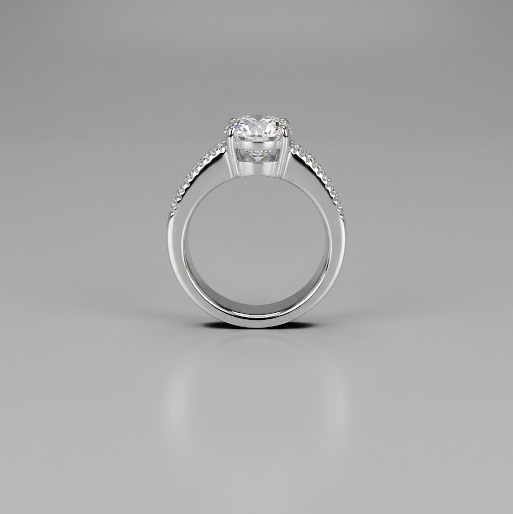 Anello fascia solitario Gioielleria in argento