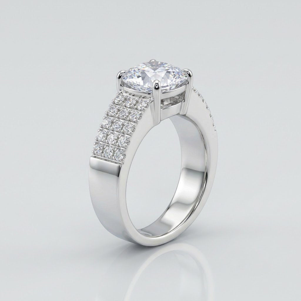 Anello fascia solitario Gioielleria in argento
