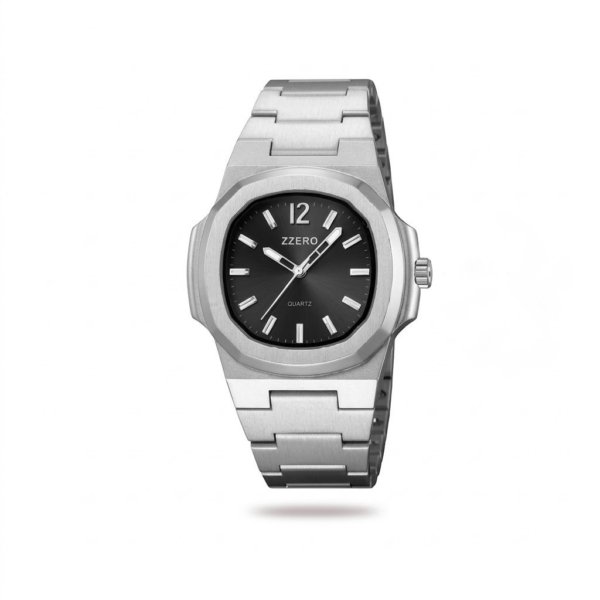 Orologio Zzero silver Moda Square – Cassa 43 mm in ABS